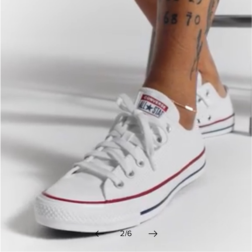 NIB Chuck Taylor All Star Ox Optic White Low Top W7652